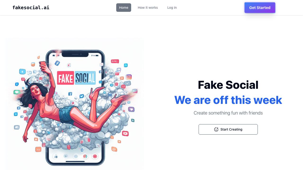 Fake Social 网站截图