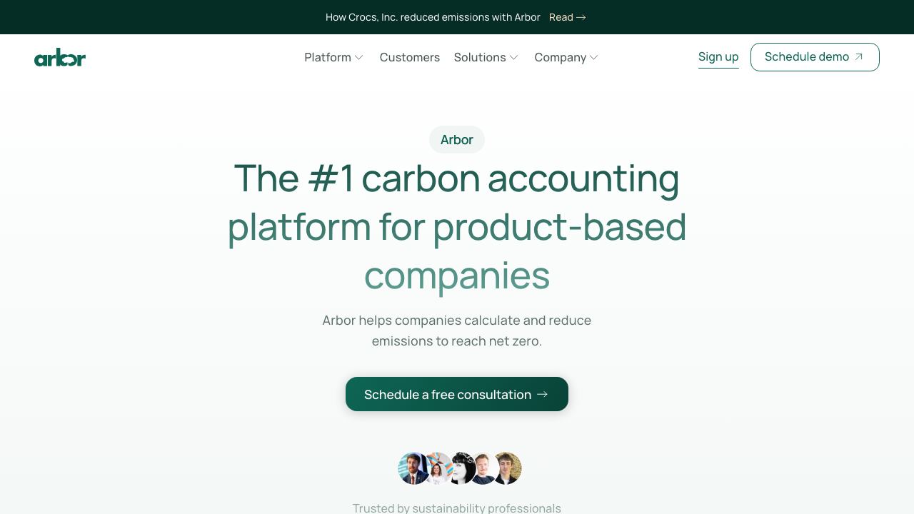 Arbor 网站截图