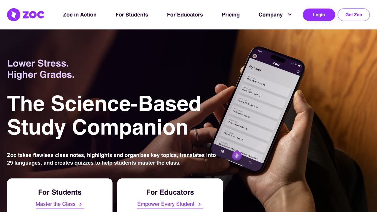 Zoc.ai 网站截图