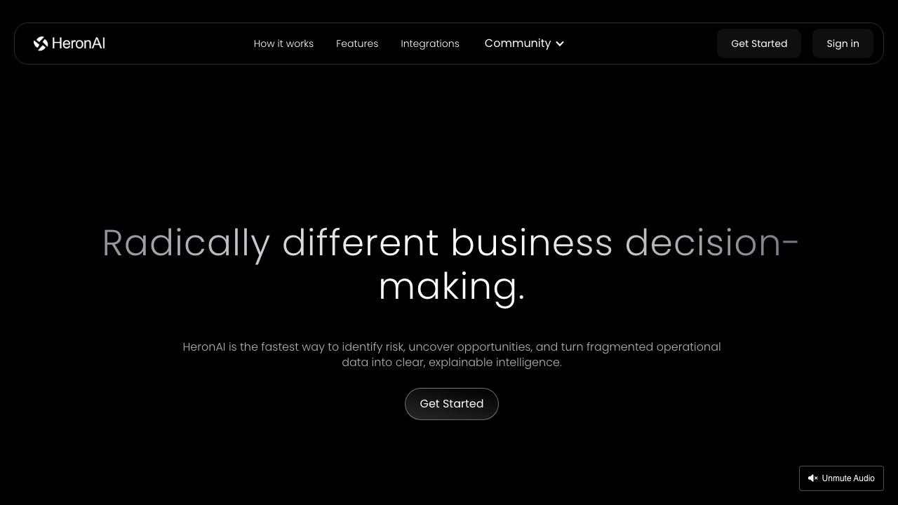 HeronAI website screenshot