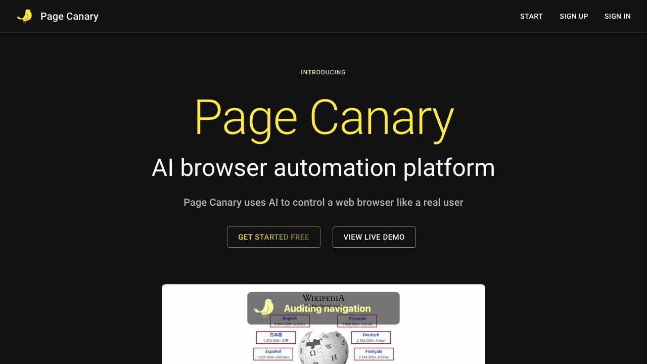 Page Canary 网站截图