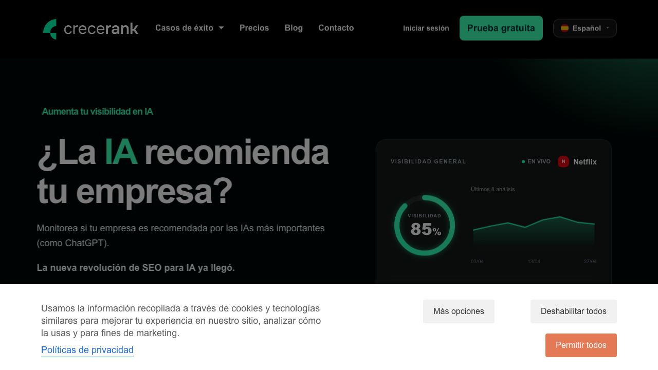 Crecerank 网站截图