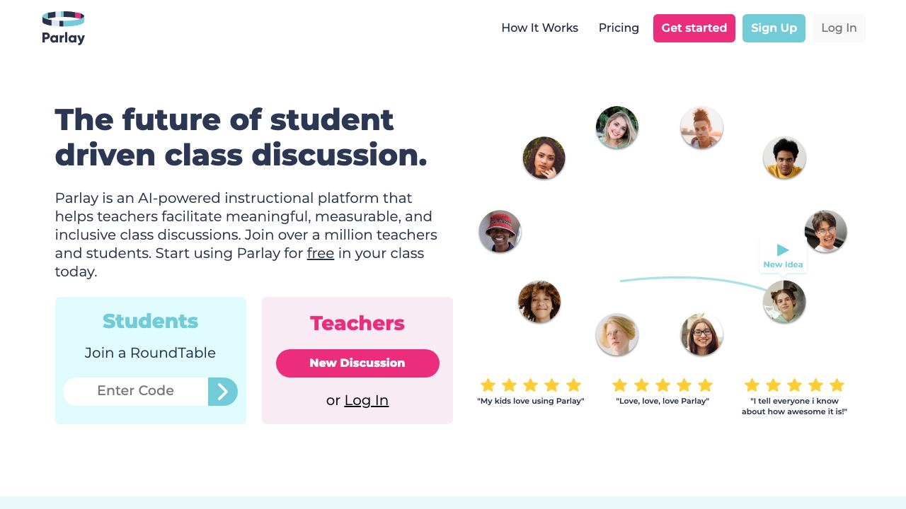 parlayideas.com website screenshot
