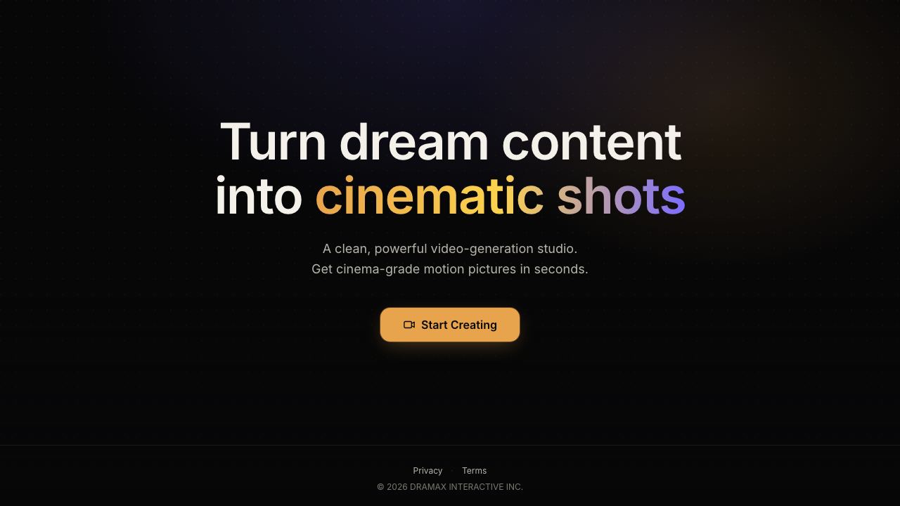 Dramax.ai 网站截图