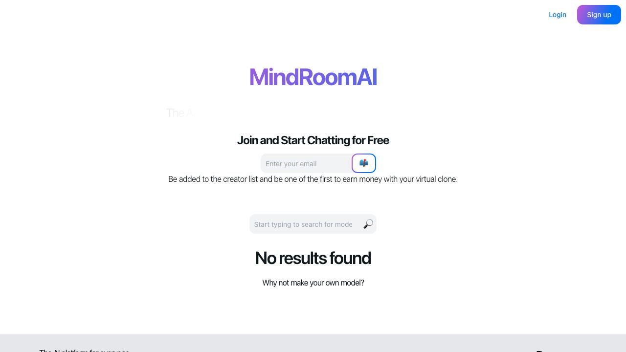 MindRoomAI website screenshot