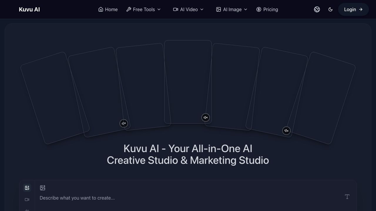 Kuvu AI 网站截图