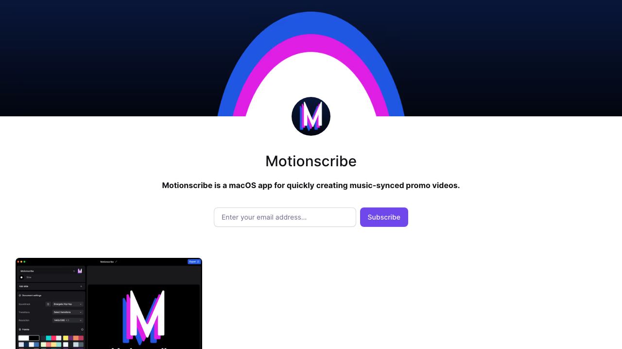Motionscribe 网站截图