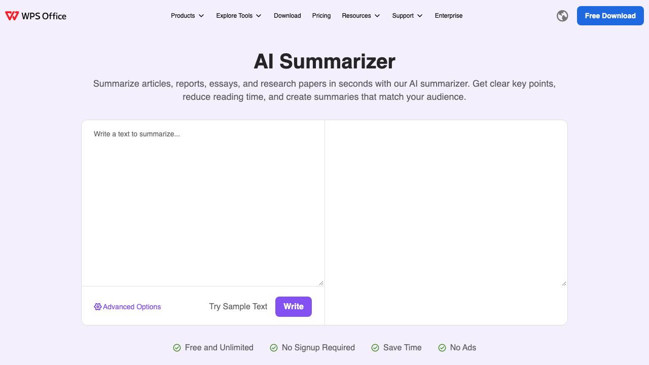 AI Summarizer - 1 网站截图