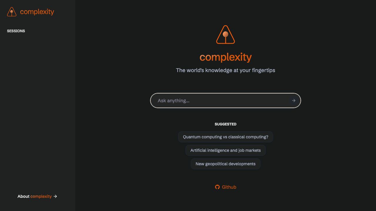 Complexity website screenshot
