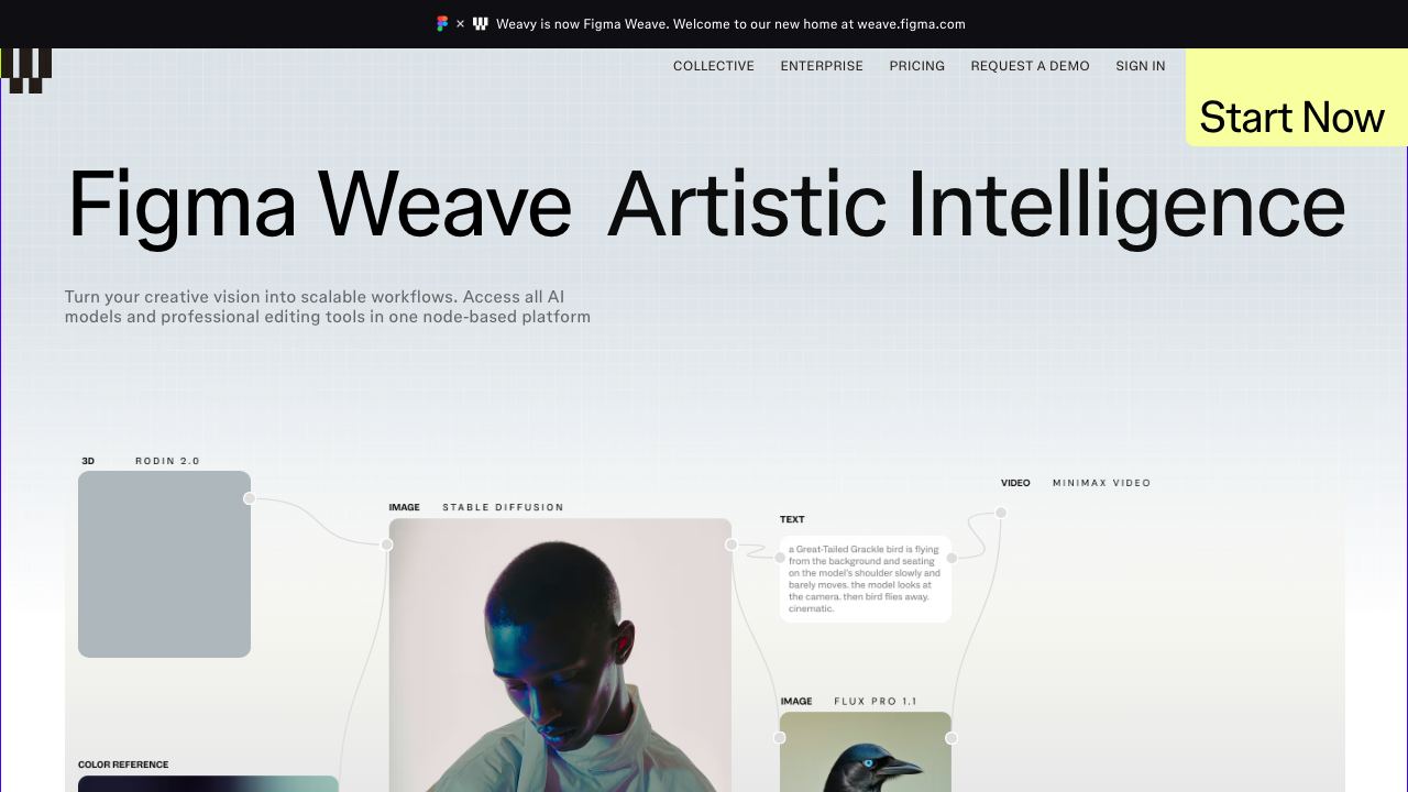 Weavy website screenshot