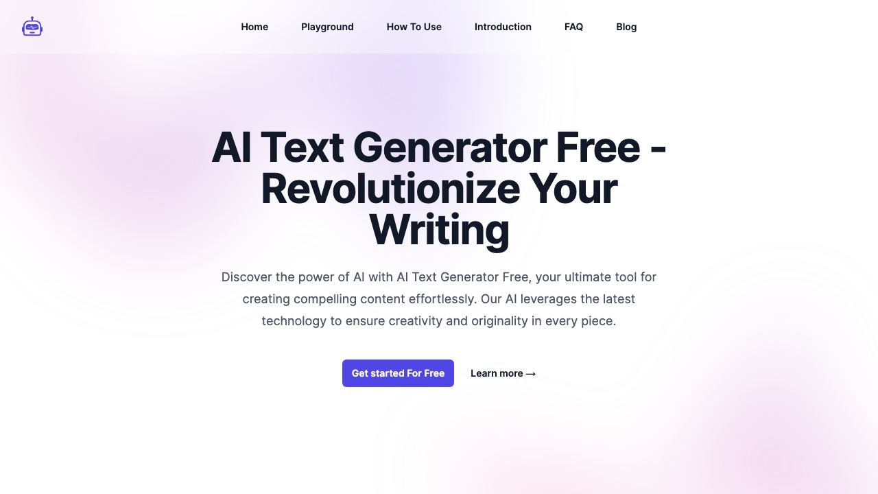 AI Text Generator 网站截图