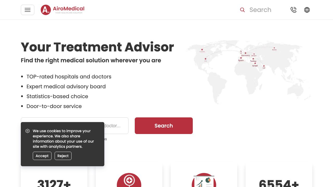 AiroMedical 网站截图