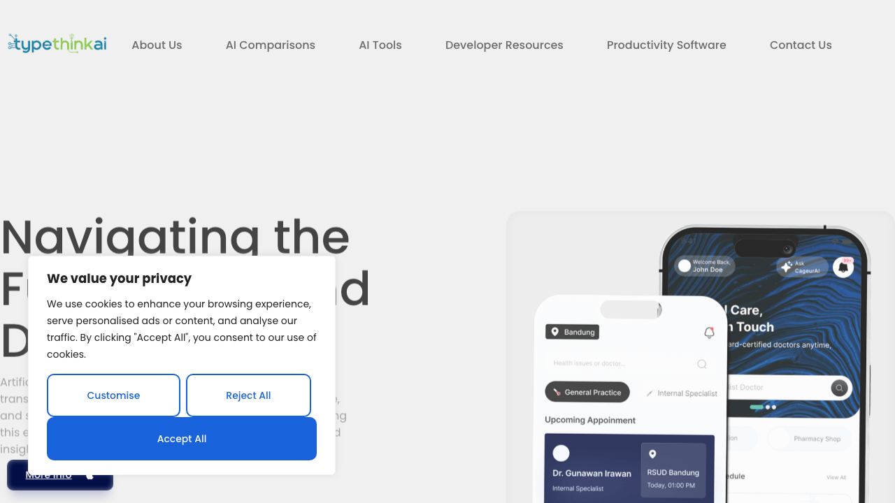 TypeThinkAI website screenshot