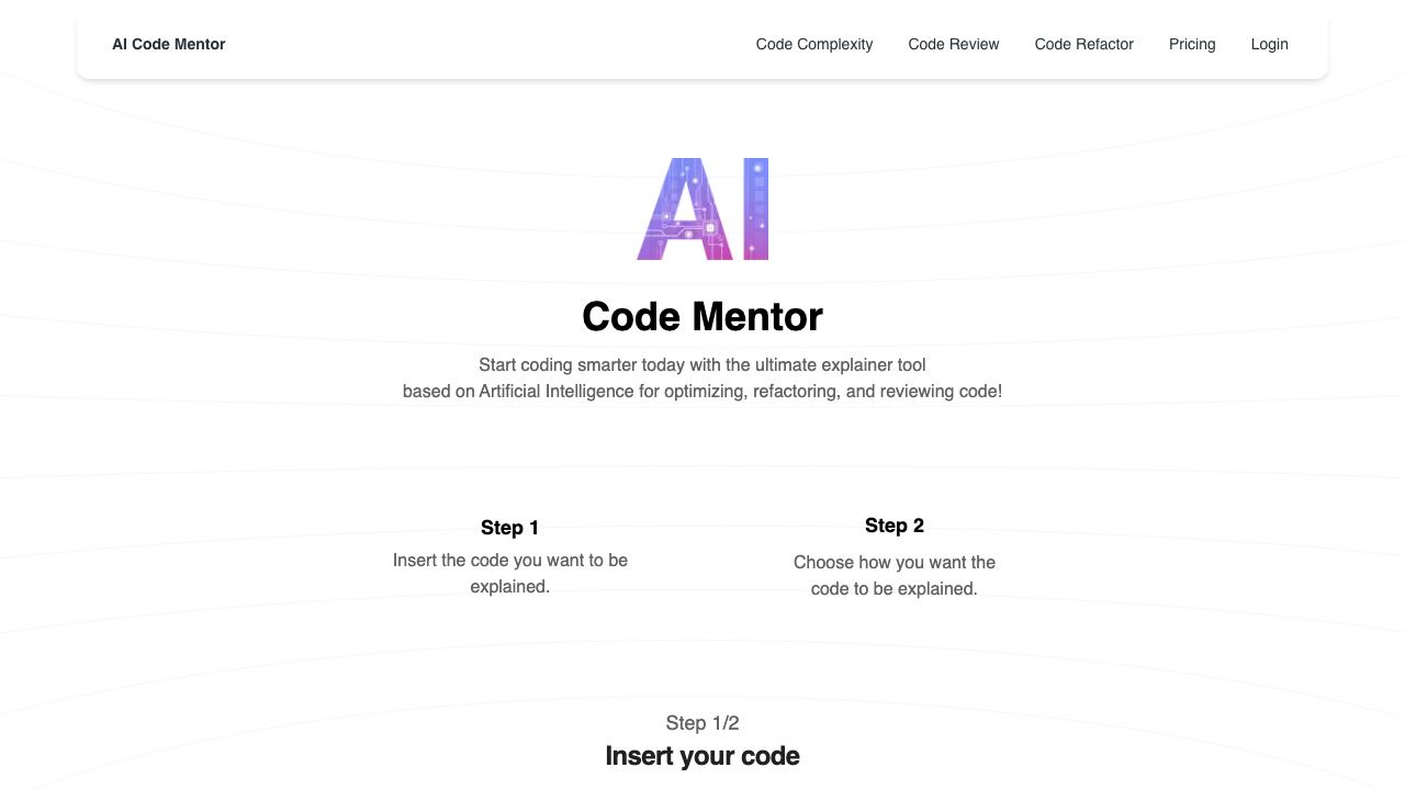 AI Code Mentor 网站截图