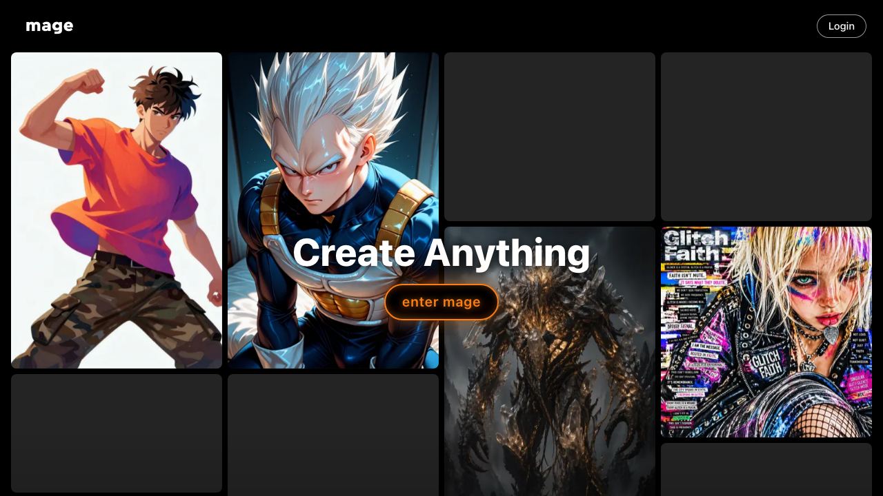 Mage.Space website screenshot