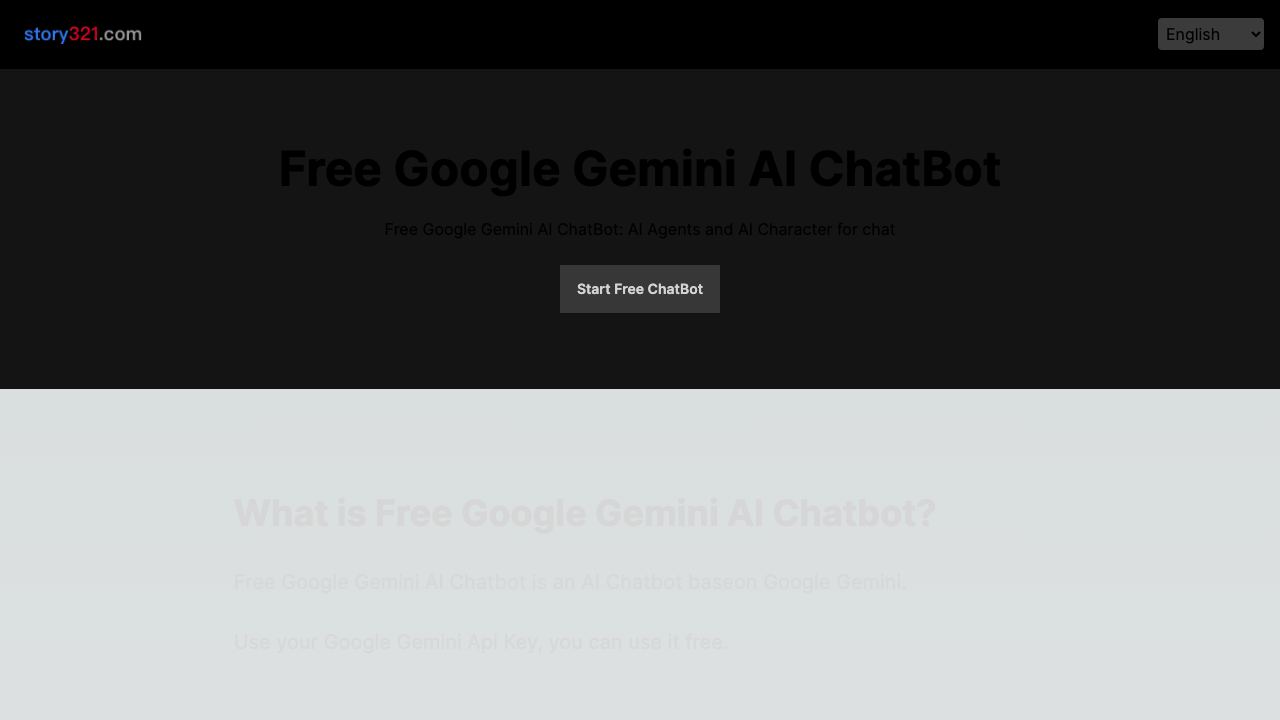 Free Google Gemini AI ChatBot 网站截图