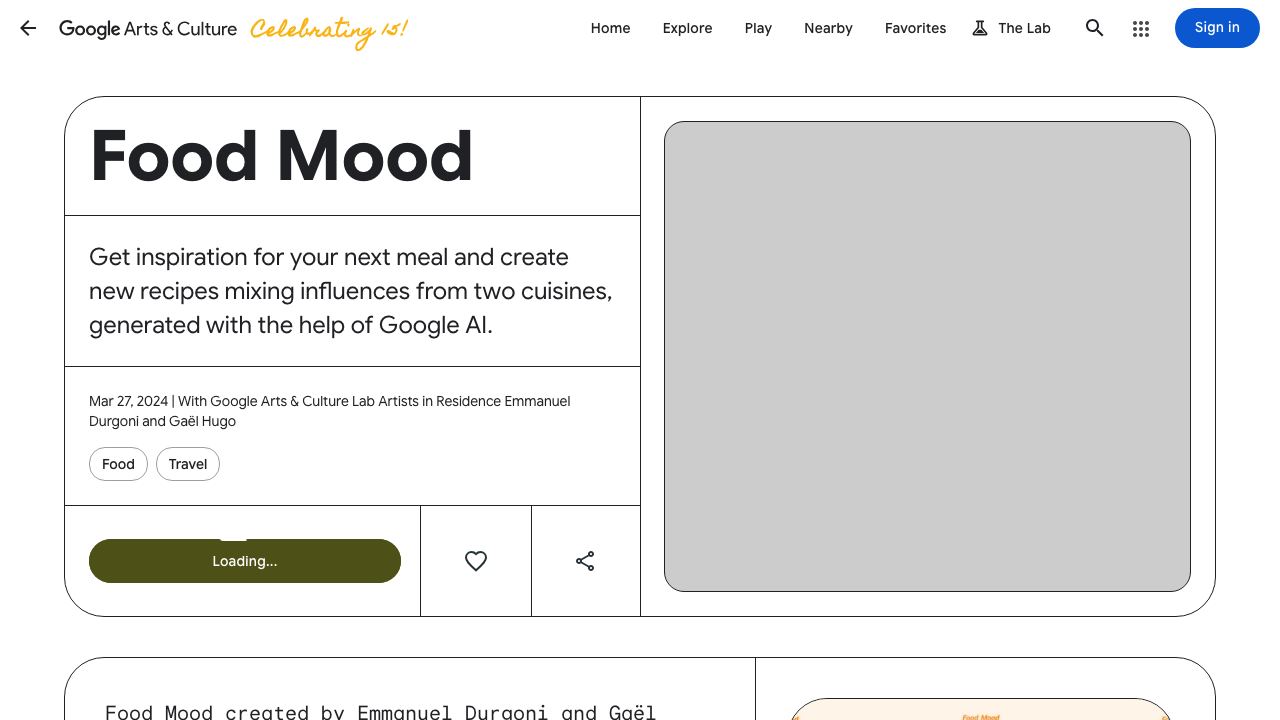 Food Mood website screenshot