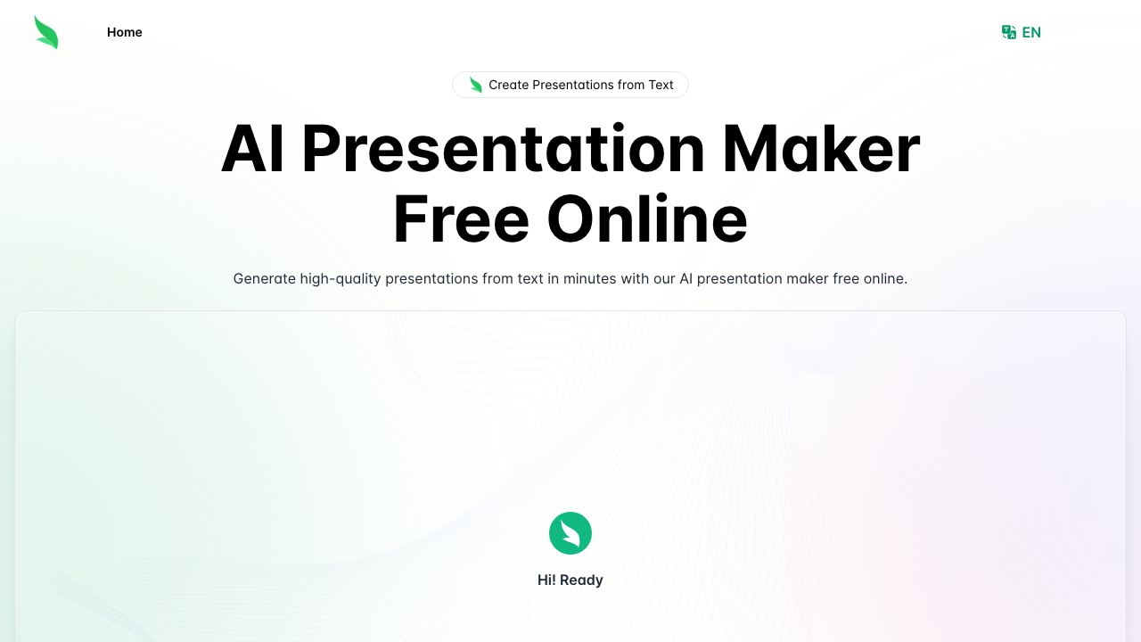 Slides.bot: AI Presentation Maker Free Online 网站截图