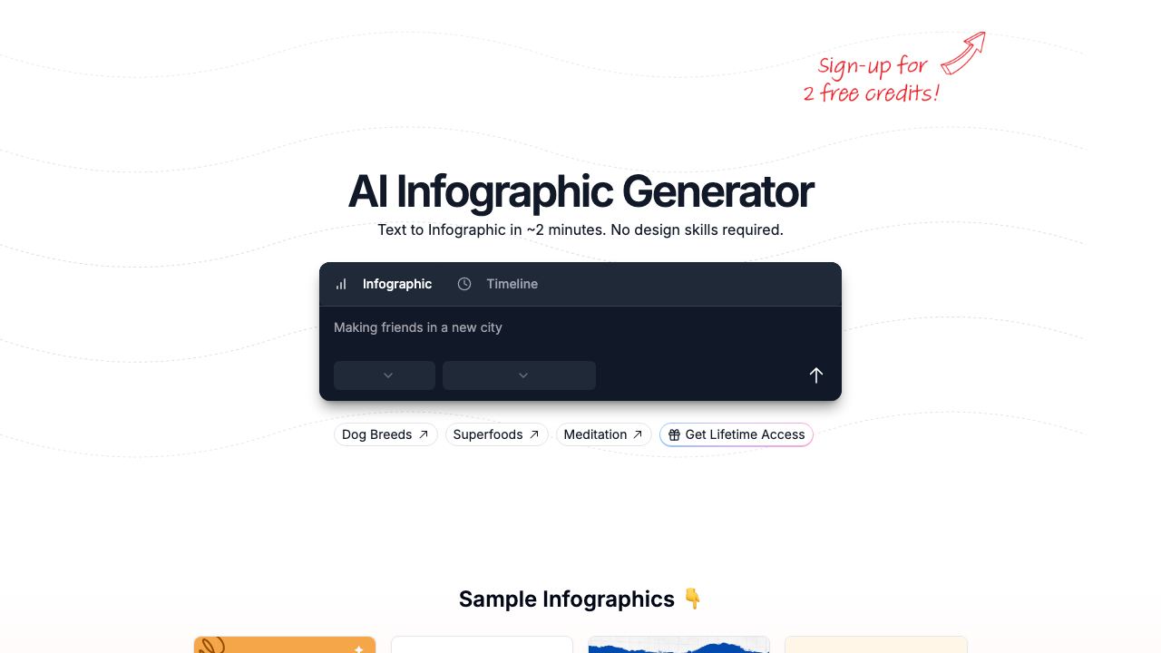 Text2Infographic website screenshot