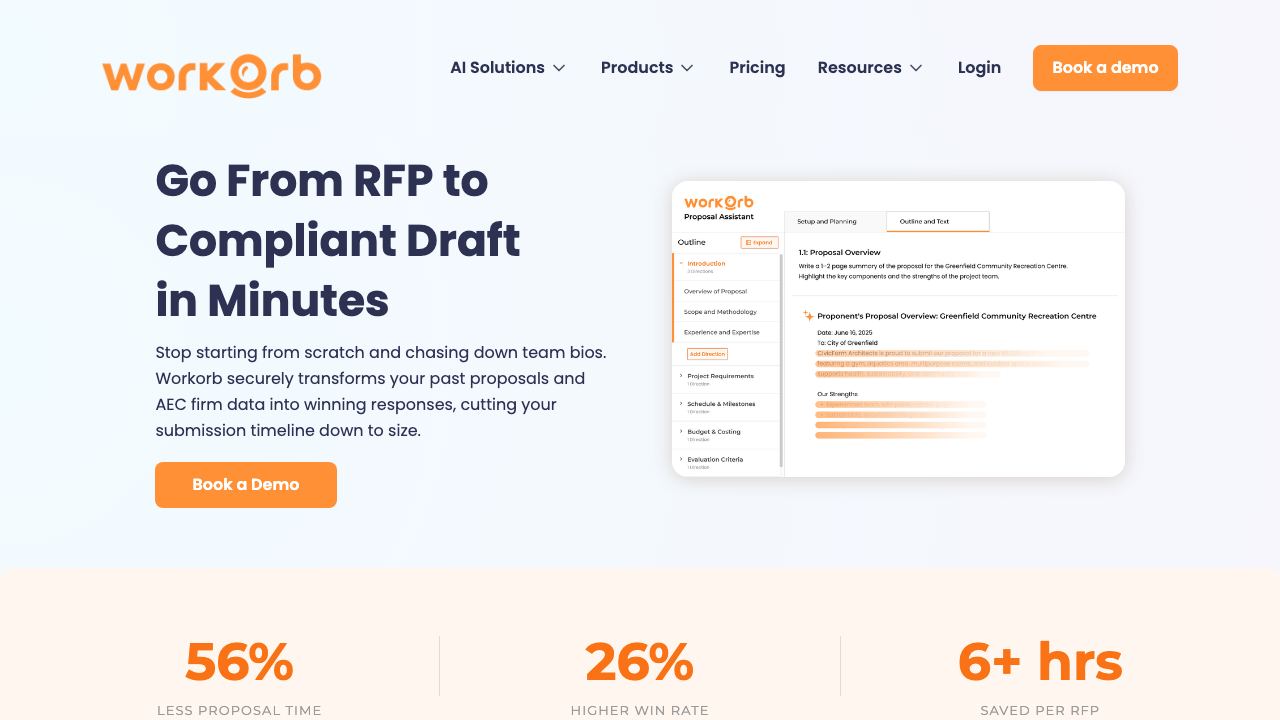 Workorb AI website screenshot
