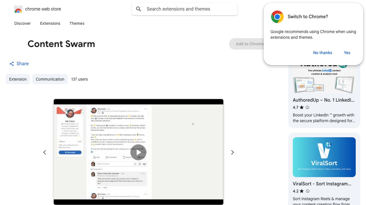 Content Swarm 网站截图
