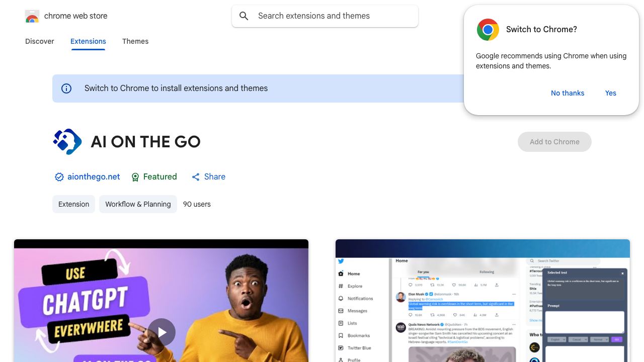 AI ON THE GO 网站截图