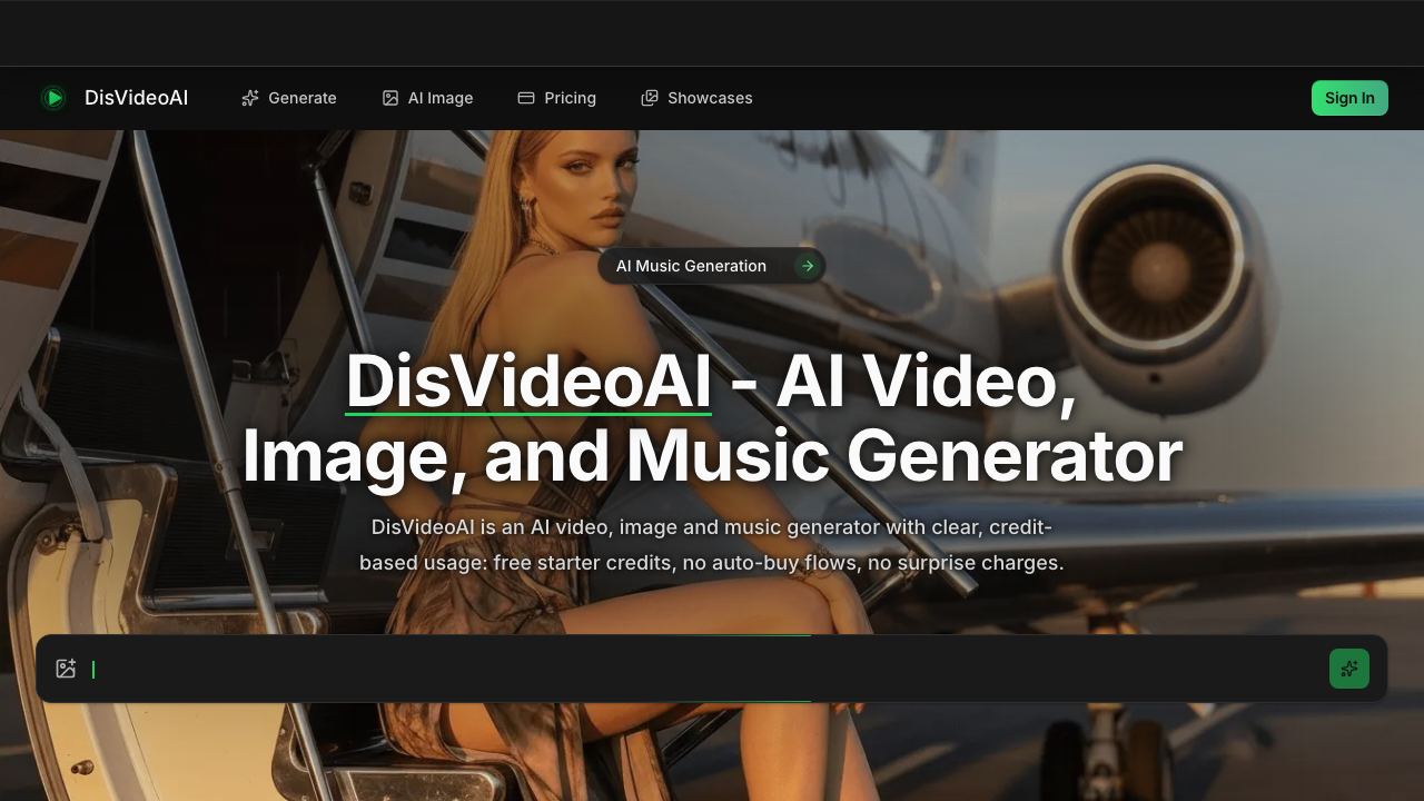 DisVideo AI 网站截图