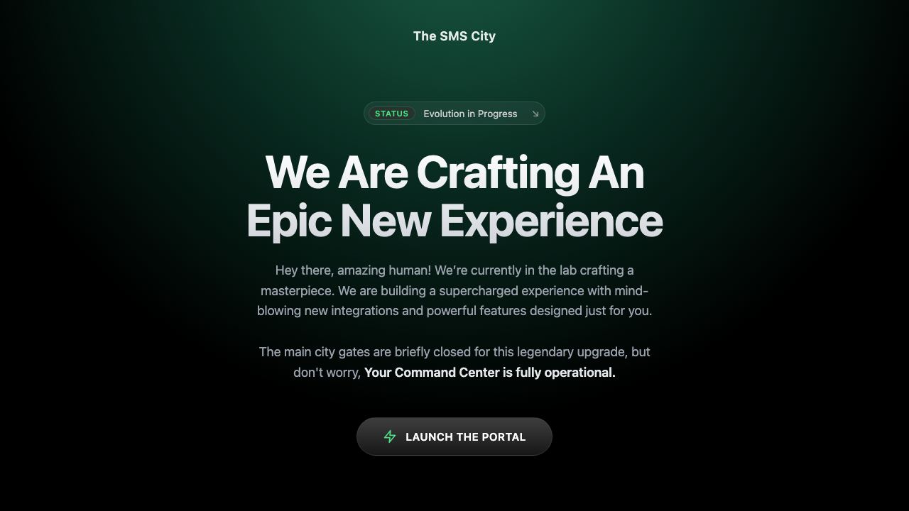 The SMS City 网站截图