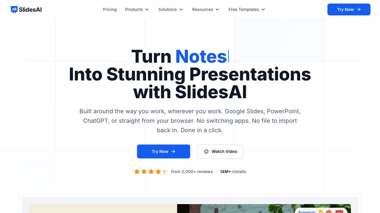 SlidesAI 网站截图