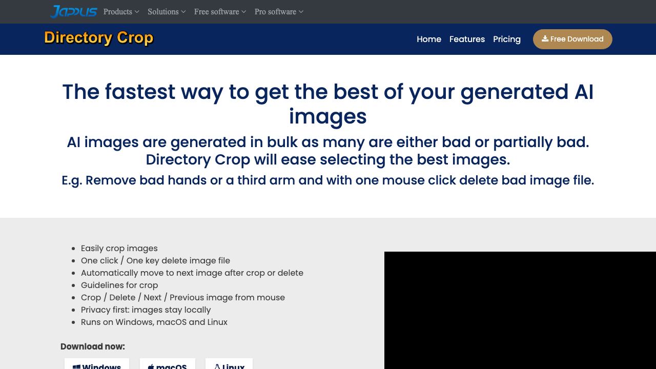 Directory Crop website screenshot