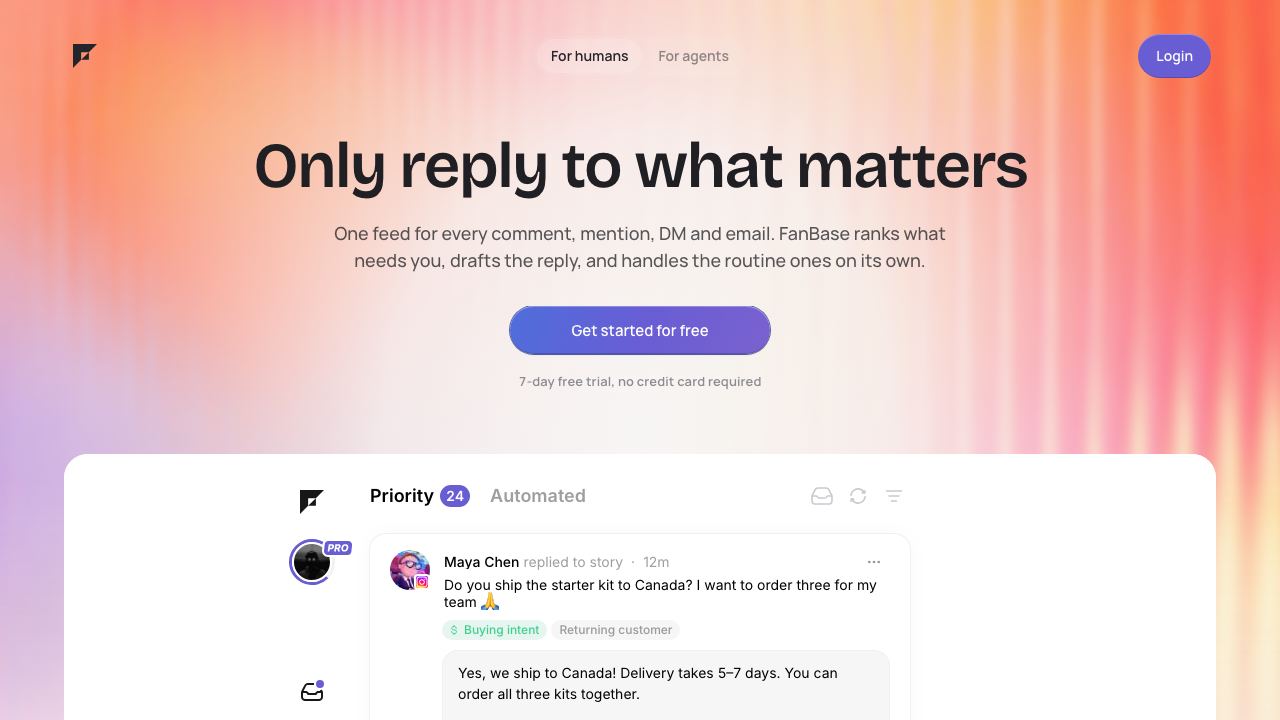 FanBase website screenshot