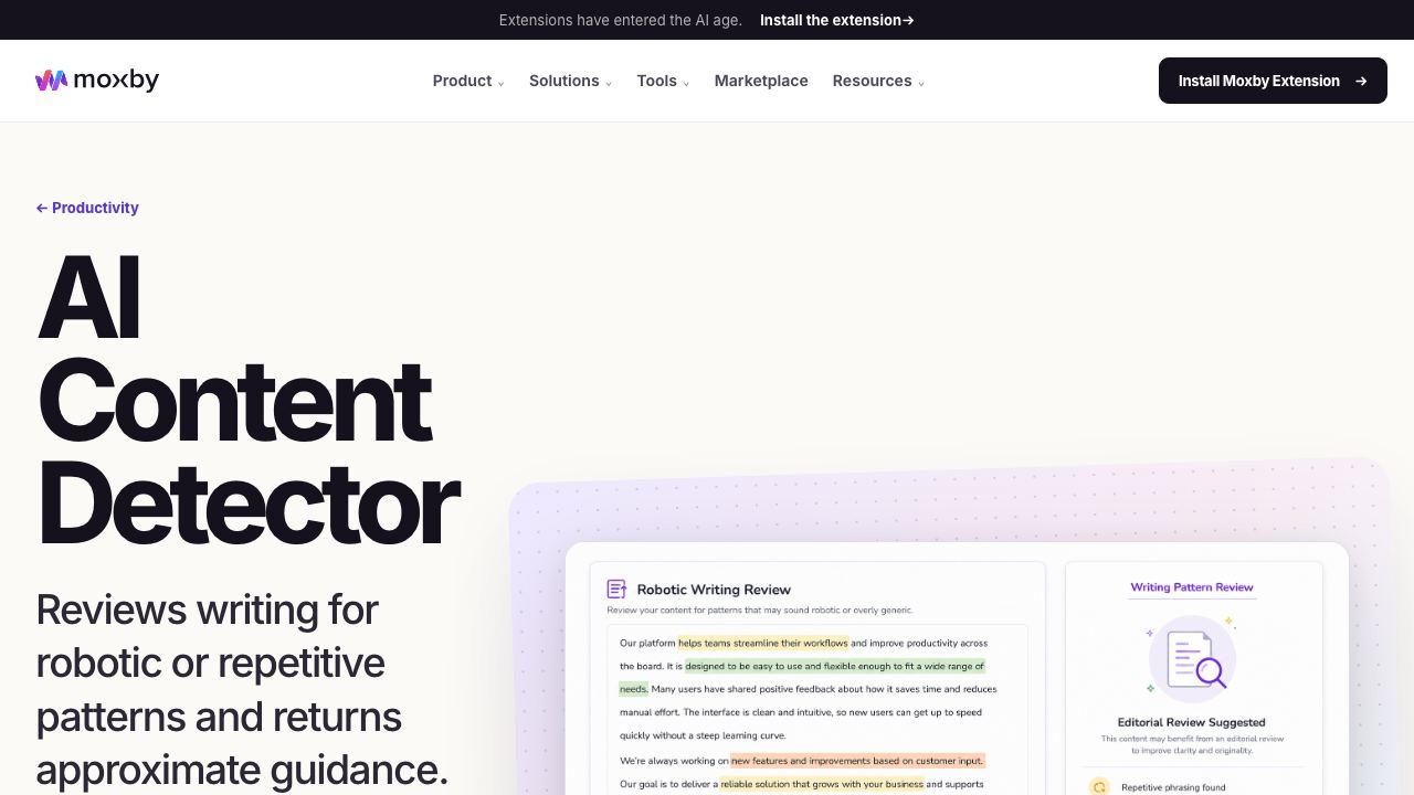 Free AI Detector website screenshot