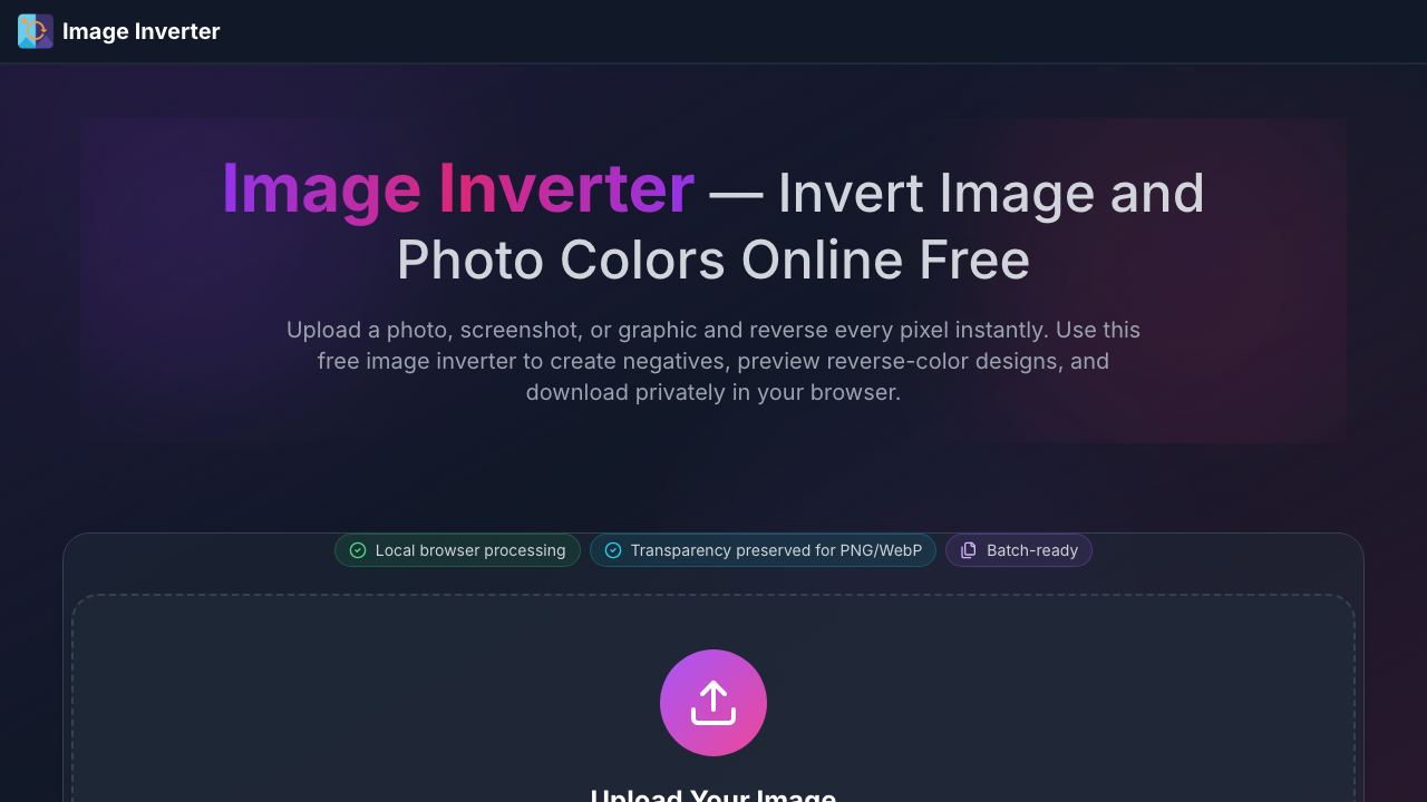 Image Inverter website screenshot