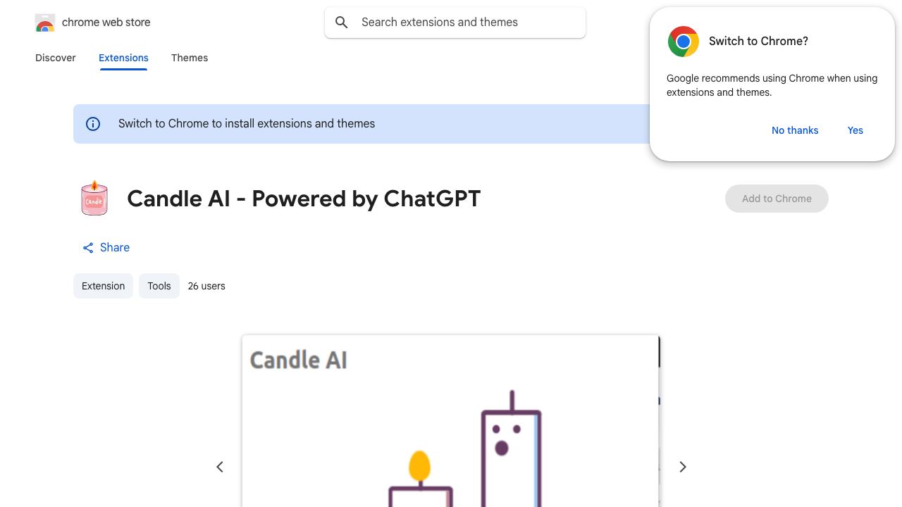 Candle AI - Powered by ChatGPT 网站截图