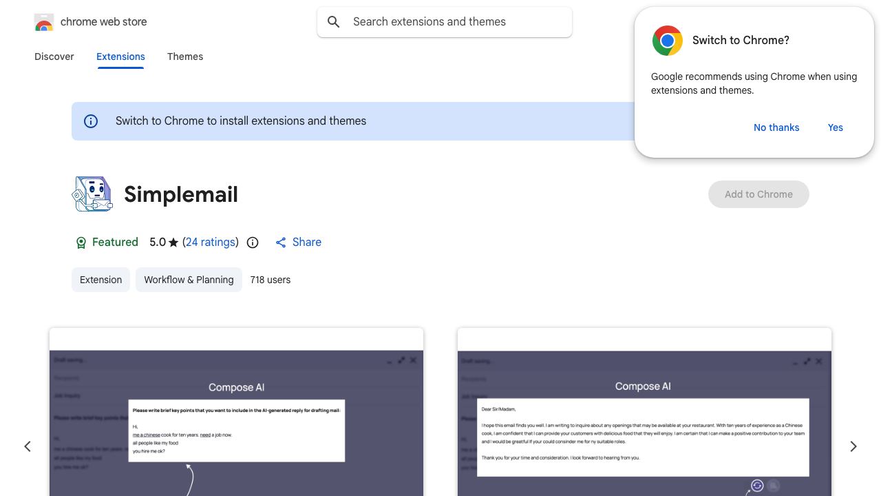 Simplemail 网站截图