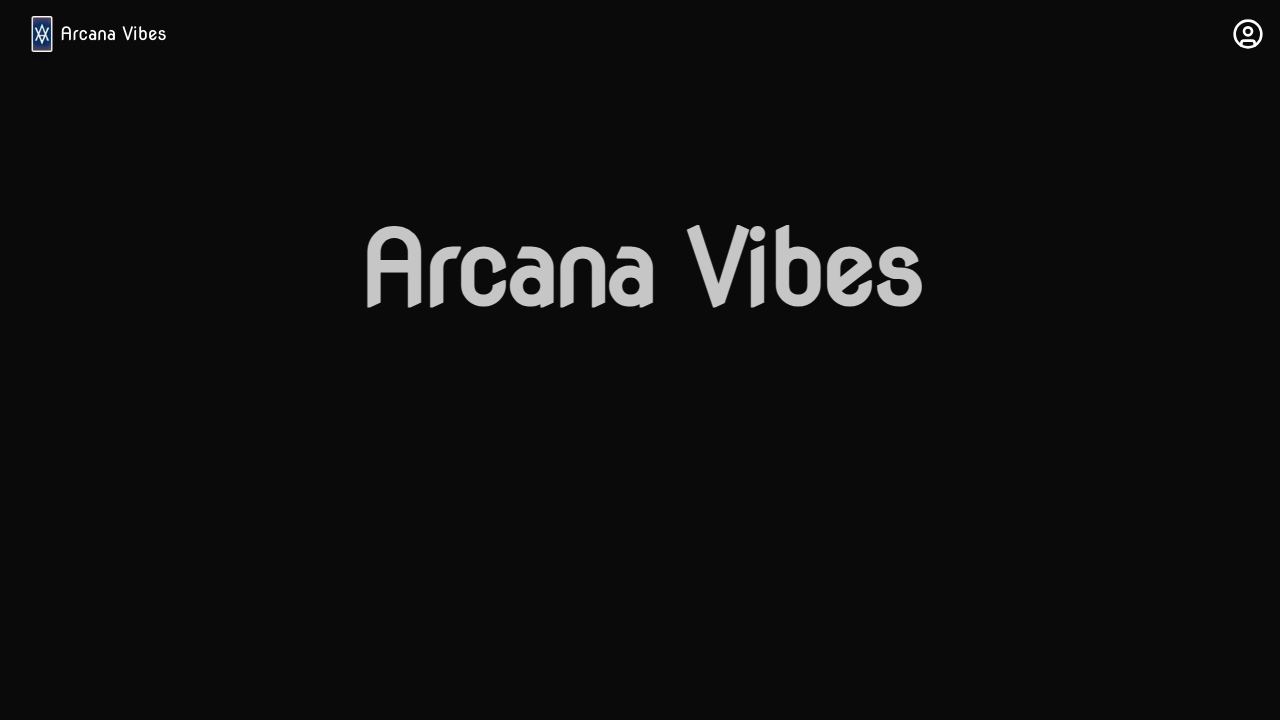 Arcana Vibes website screenshot