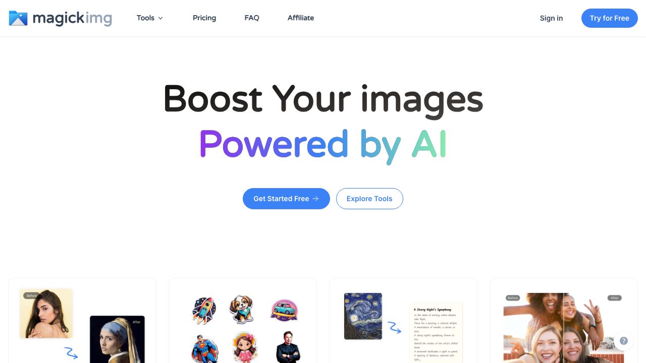 magickimg website screenshot