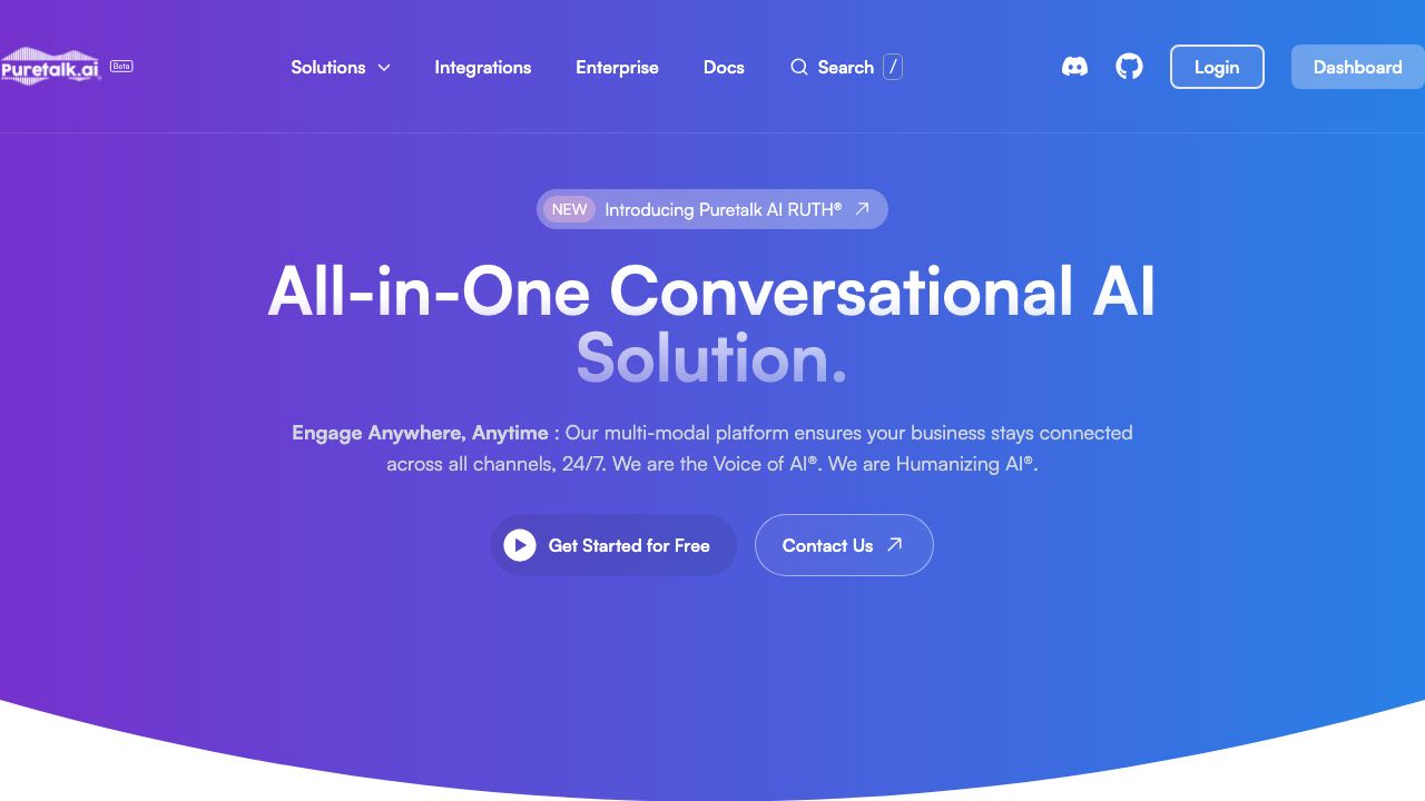 Puretalk.ai 网站截图
