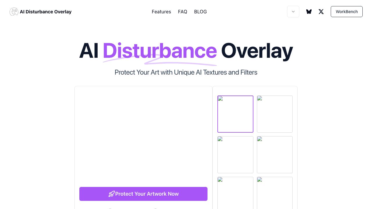 AI Disturbance Overlay 网站截图