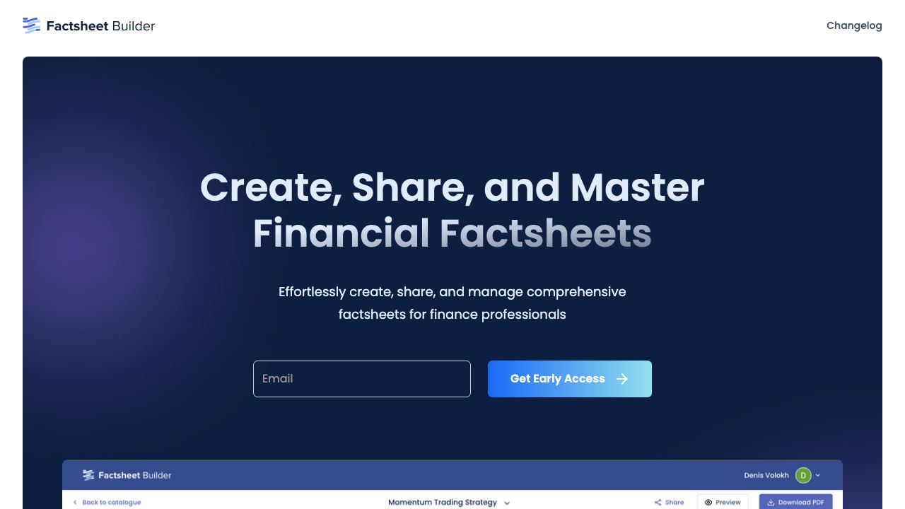 FactBox.ai | Factsheet Builder 网站截图