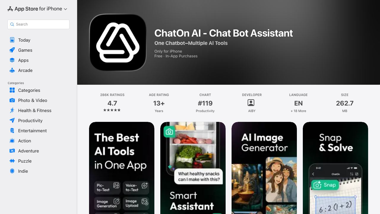 ChatOn 网站截图