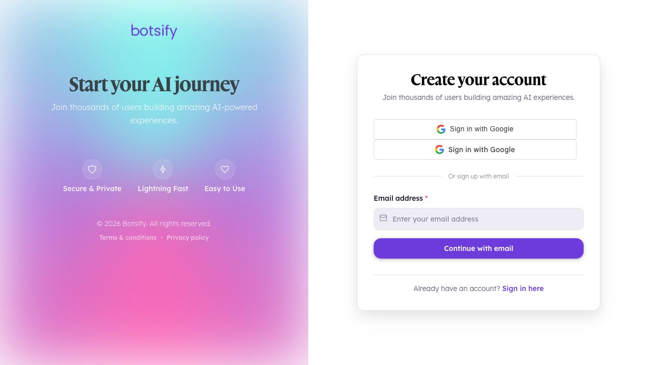 Botsify 网站截图