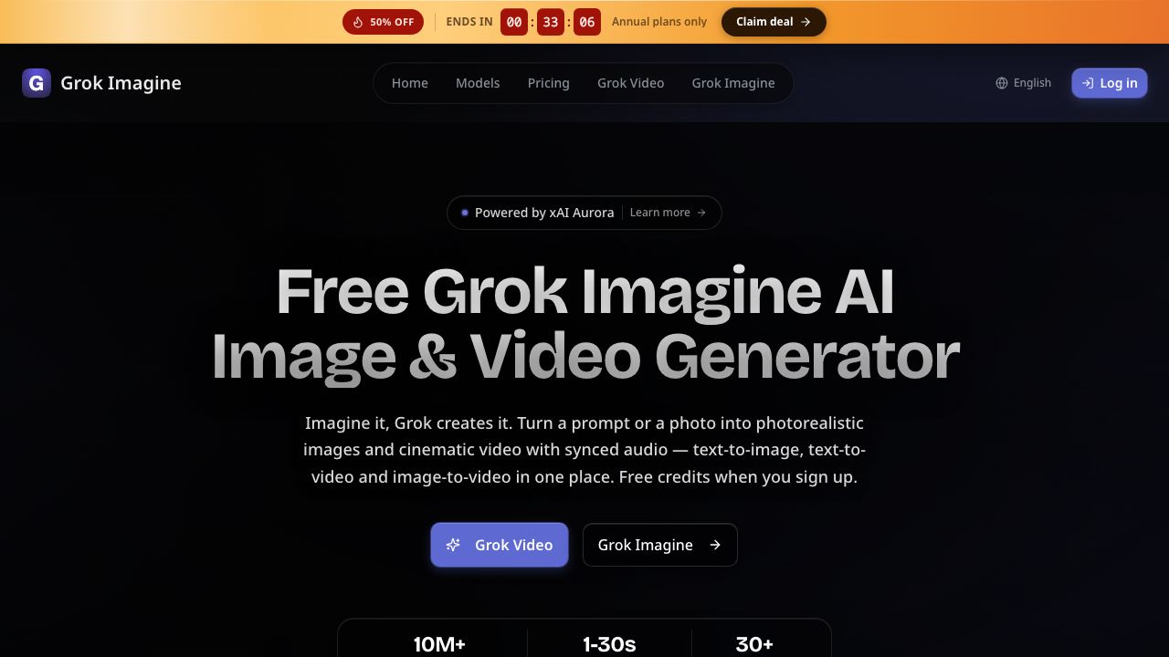 Imagine Grok 网站截图