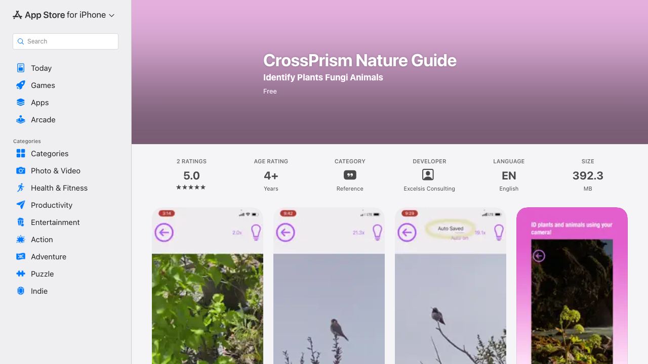 CrossPrism Nature 网站截图