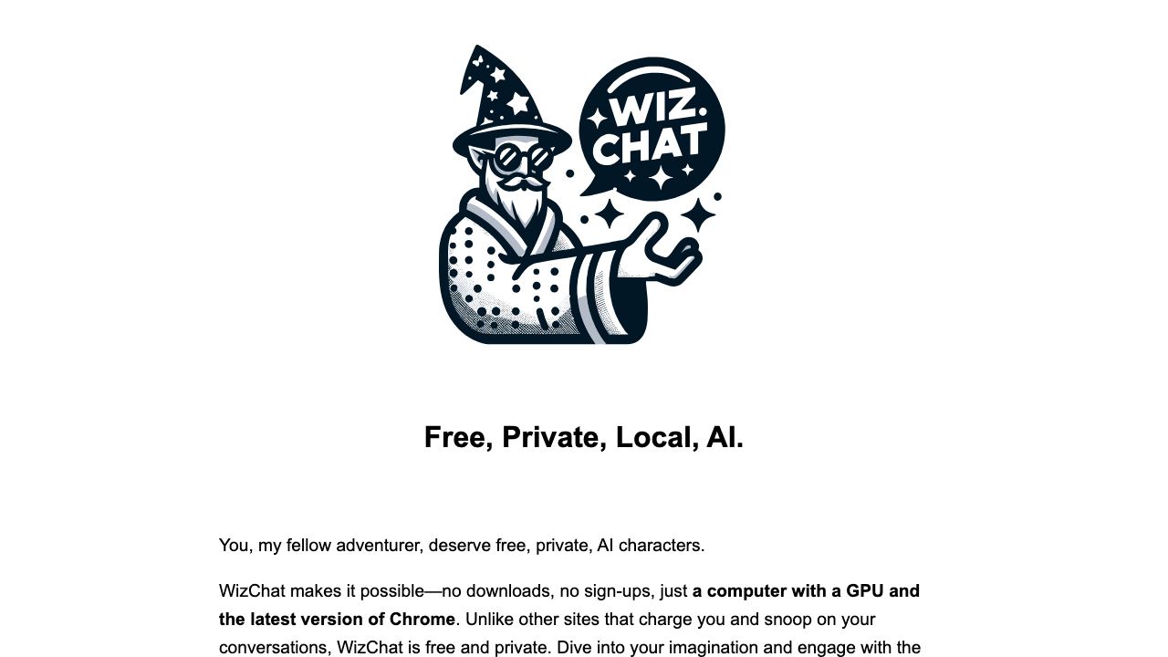 Wiz.chat 网站截图