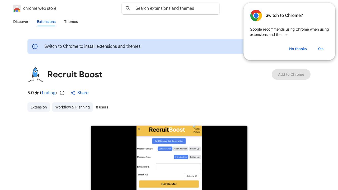 Recruit Boost website screenshot
