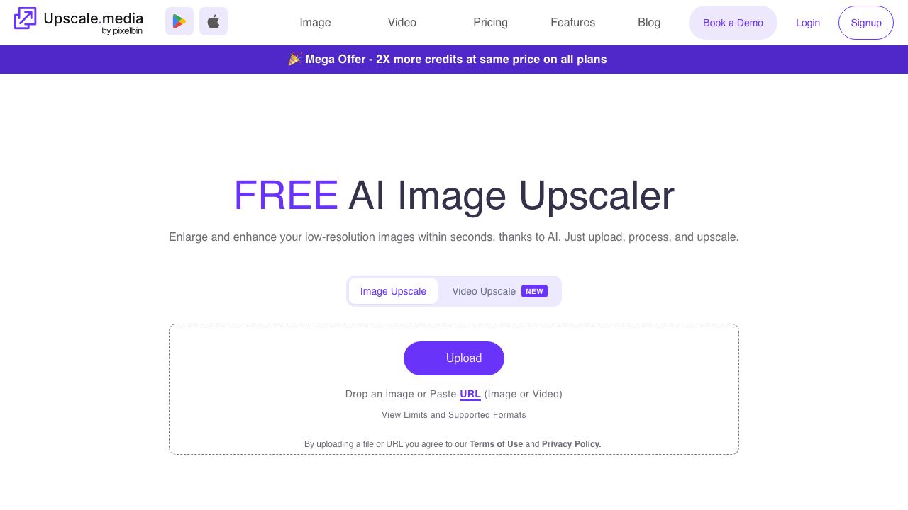 AI Image Upscaler 网站截图