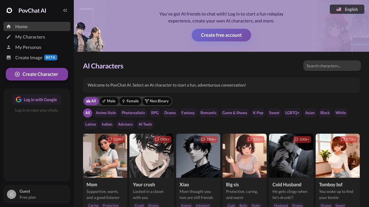 PovChat AI 网站截图