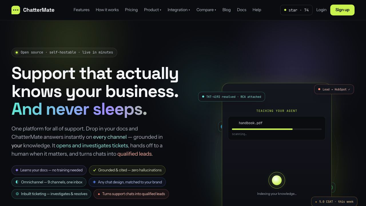 ChatterMate – The Open-Source AI Chatbot 网站截图