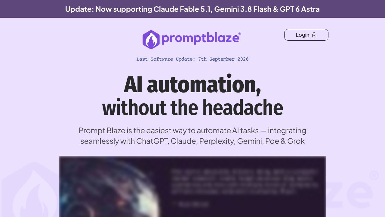 PromptBlaze 网站截图